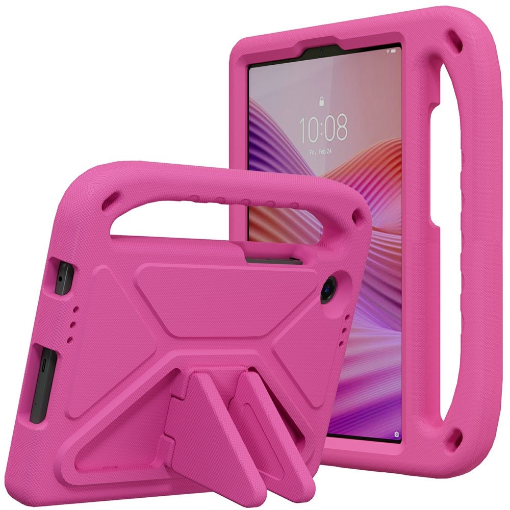 Husa de protectie pentru tableta Lenovo Tab One 8,7", cu suport, roz, material EVA