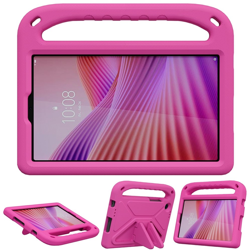 Husa de protectie pentru tableta Lenovo Tab One 8,7", cu suport, roz, material EVA