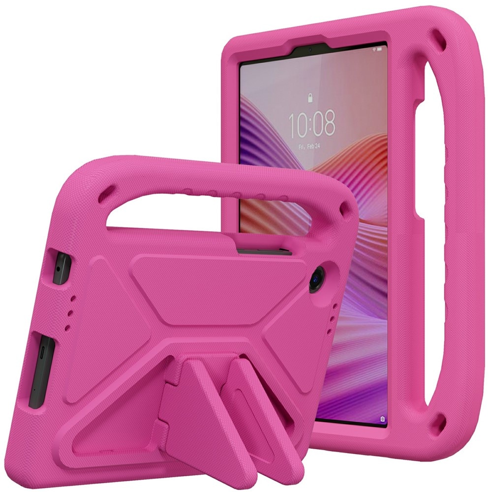 Husa de protectie pentru tableta Lenovo Tab One 8,7", cu suport, roz, material EVA