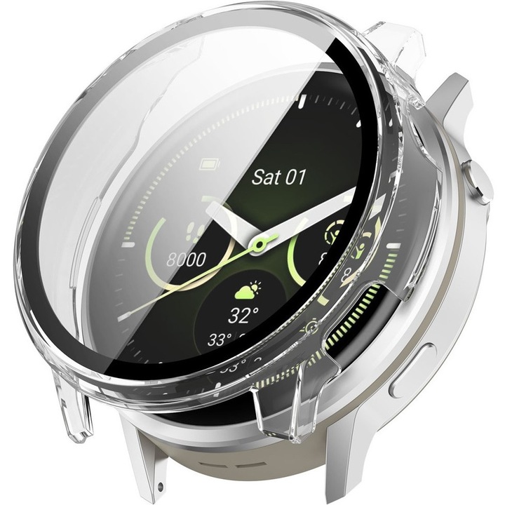 Set 2w1 Etui + Szklo Hartowane pentru Garmin Venu 4 41mm, transparent, poliweglan, protectie ecran