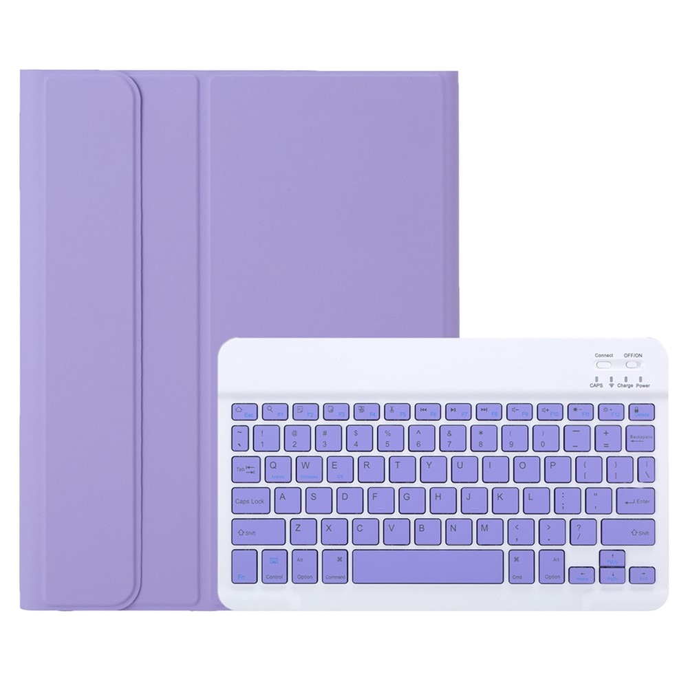 Etui cu tastatura pentru Samsung Galaxy Tab S11, 2 in 1, slot pentru stylus din piele, violet