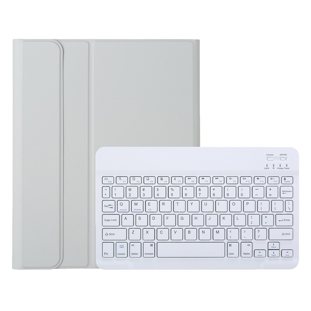 Husa cu tastatura pentru Samsung Galaxy Tab A11+, 2 in 1, gri, slot pentru stylus