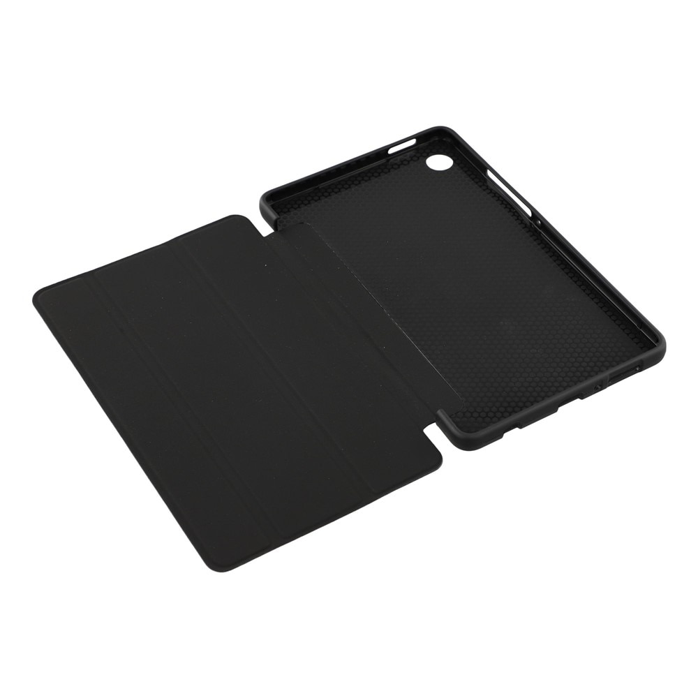 Husa Tri-fold pentru Samsung Galaxy Tab A11, neagra, protectie 360, material PU si silicon