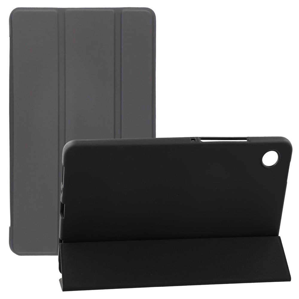 Husa Tri-fold pentru Samsung Galaxy Tab A11, neagra, protectie 360, material PU si silicon