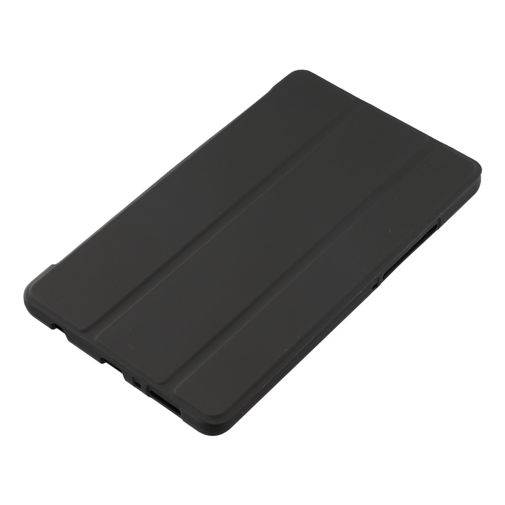 Husa Tri-fold pentru Samsung Galaxy Tab A11, neagra, protectie 360, material PU si silicon
