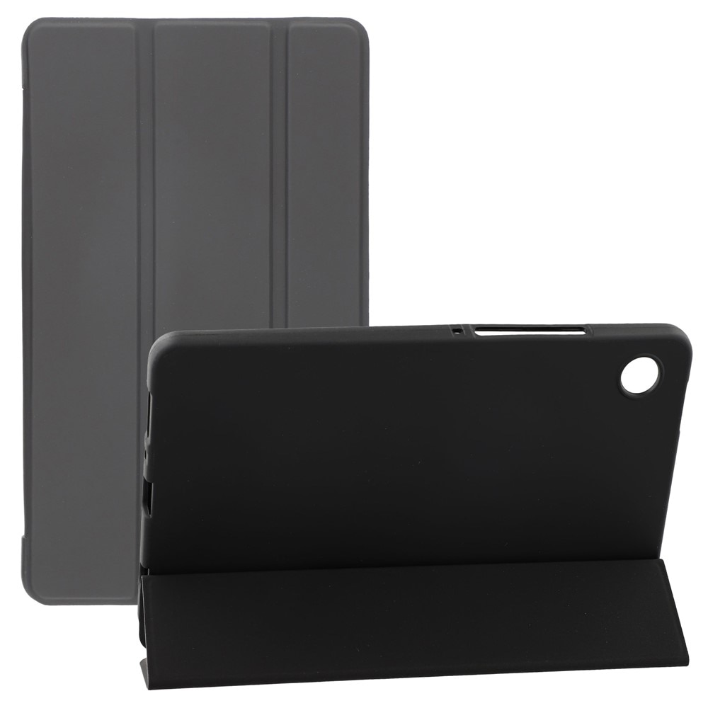 Husa Tri-fold pentru Samsung Galaxy Tab A11, neagra, protectie 360, material PU si silicon