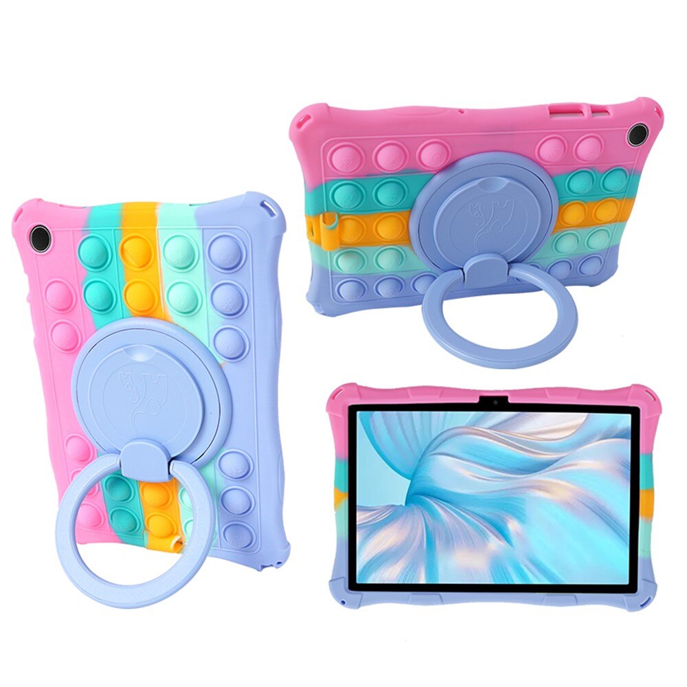 Etui pentru copii pentru Samsung Galaxy Tab A11/A9, Bubble, multicolor, cu suport si curea de umar