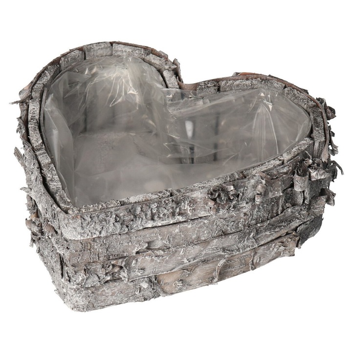 Ghiveci suport din lemn KORA, gri, 22x21,5x18,5cm