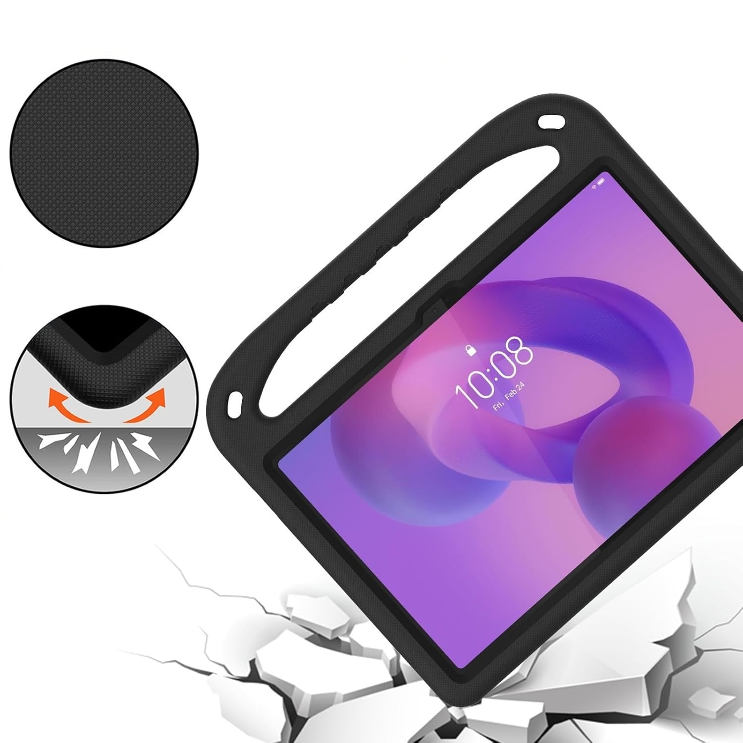 Etui pentru tableta, XGSM, Lenovo Idea Tab 11", negru, cu suport, pentru copii