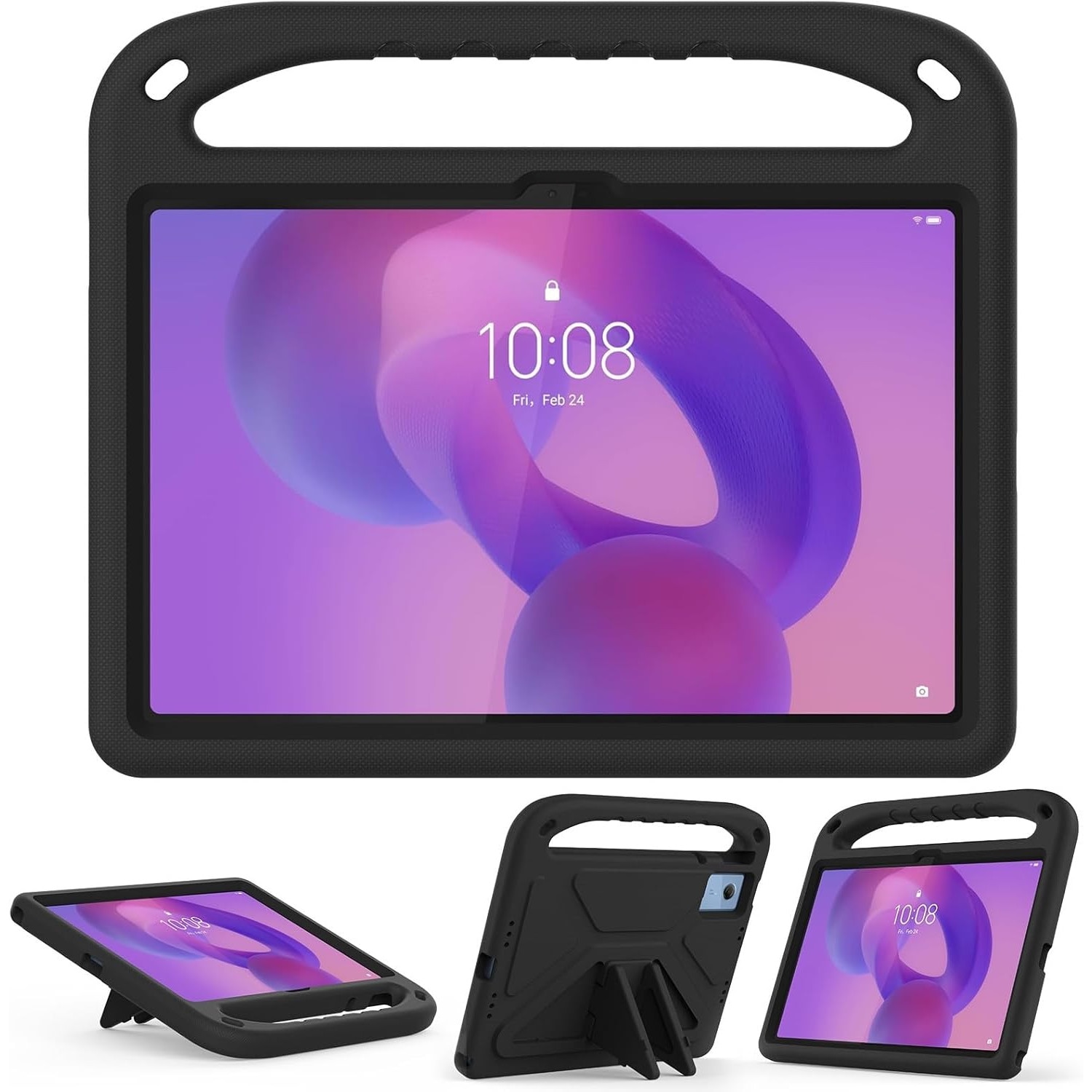 Etui pentru tableta, XGSM, Lenovo Idea Tab 11", negru, cu suport, pentru copii