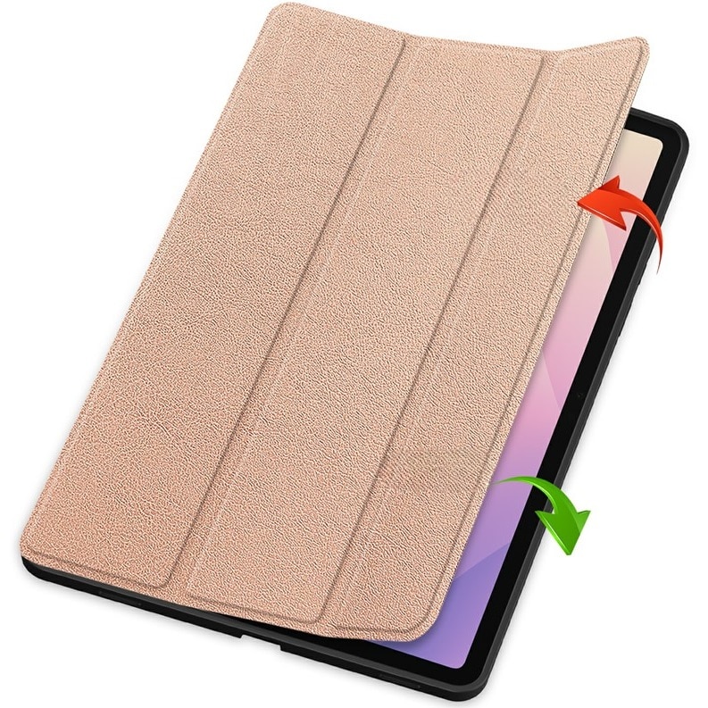 Husa tablete ERBORD pentru Samsung Galaxy Tab S11, tri-fold, cu suport pentru stylus, roz aurie