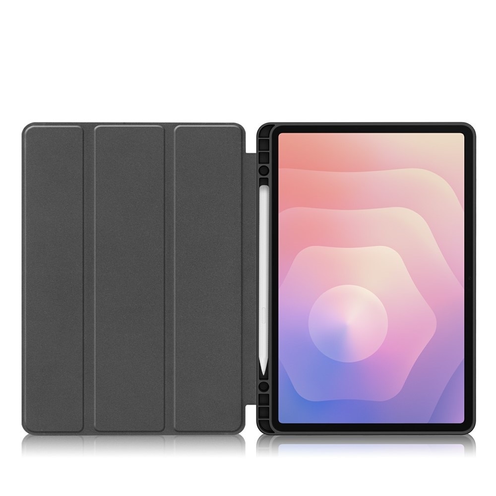 Husa tableta ERBORD pentru Samsung Galaxy Tab S11, tri-fold, cu suport pentru stylus, neagra