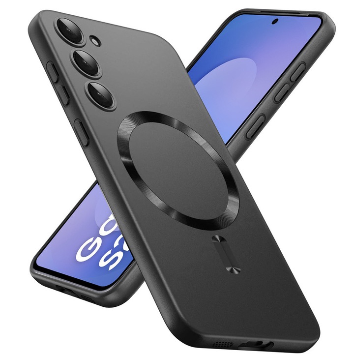 Husa telefon Pentru Samsung Galaxy S25 FE, XGSM, MagSafe, TPU elastic, neagra