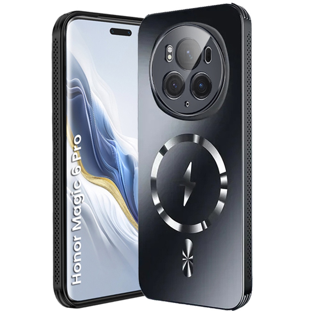 Husa telefon XGSM pentru Honor Magic 6 Pro, MagSafe, neagra, cu protectie pentru camera, dimensiuni precise