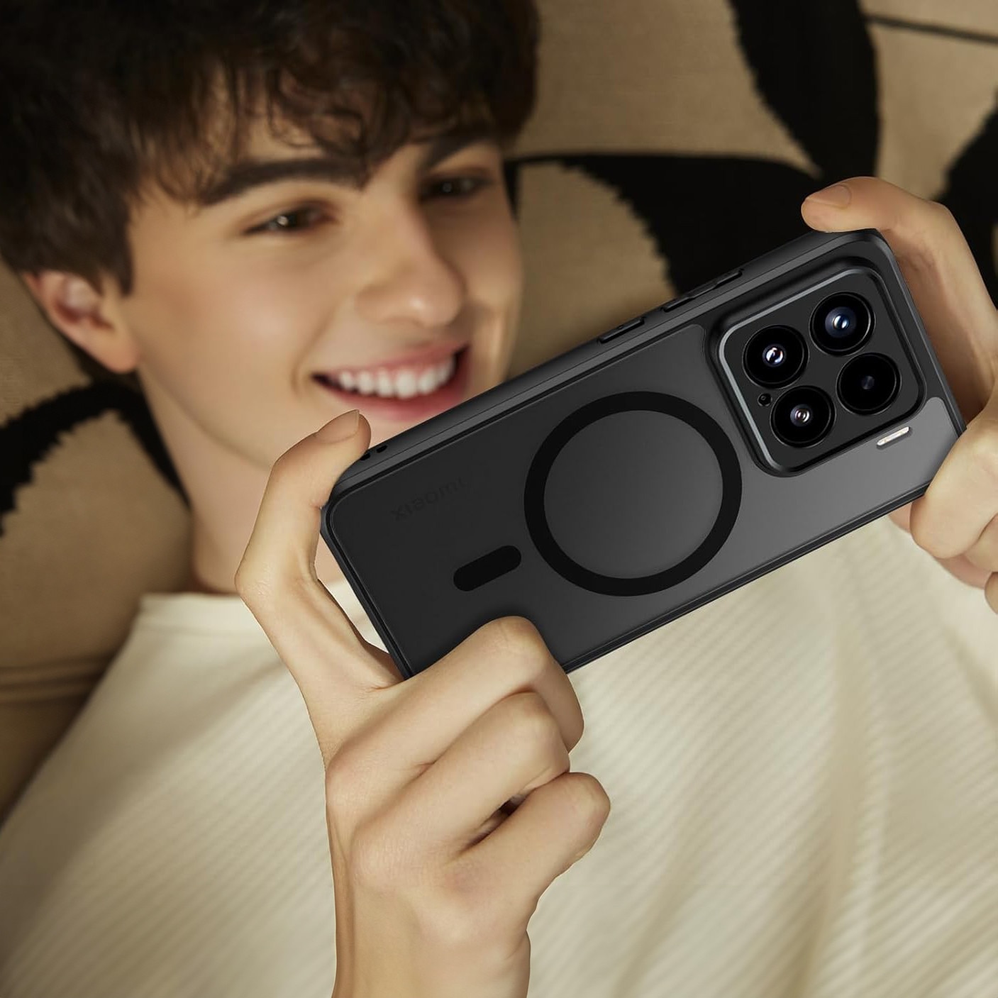 Husa pentru Xiaomi 15T Pro, ERBORD Matt Case, hibrid, protectie solida, neagra