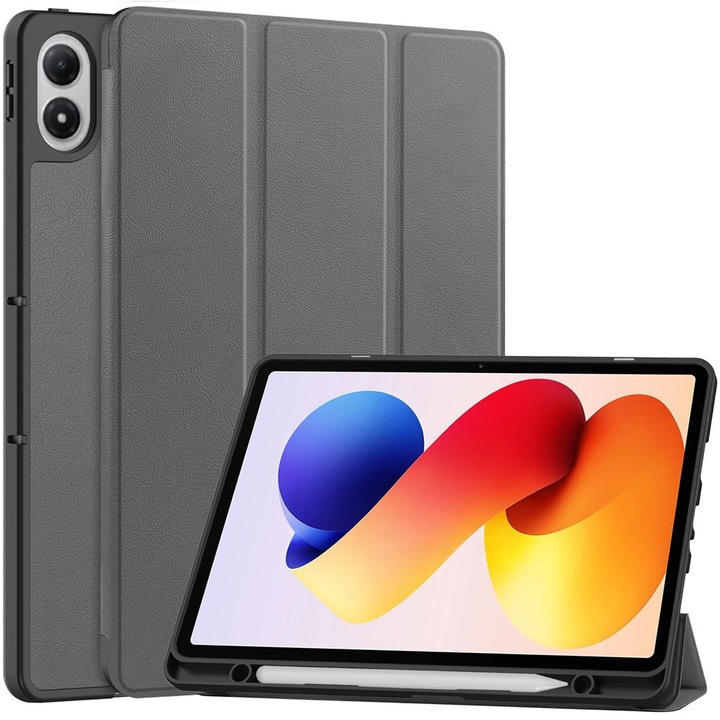 Husa tablete, Smartcase, pentru Xiaomi Redmi Pad 2 Pro, tri-fold, gri, 12,1"