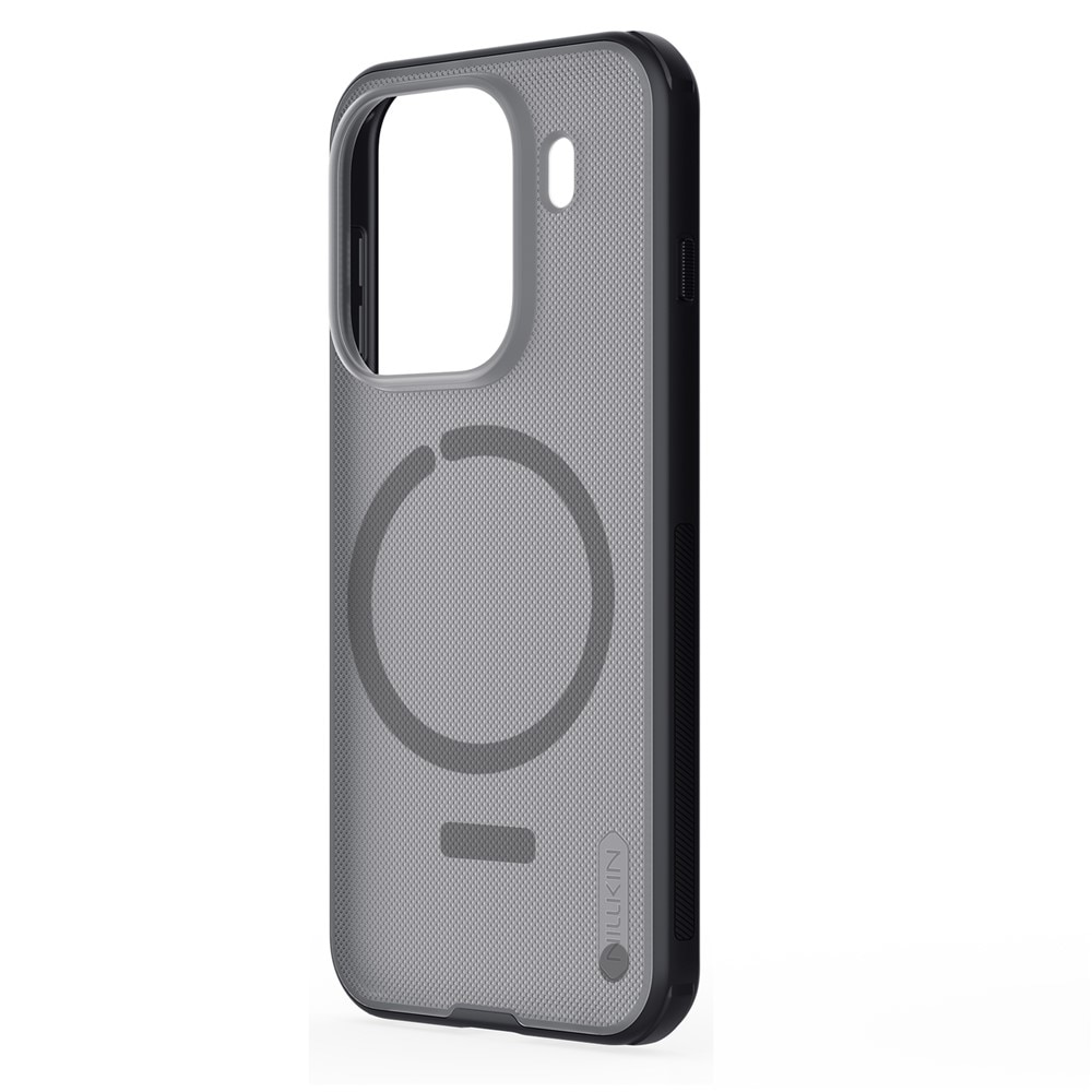 Etui pentru telefon Nillkin Frosted Shield Pro MagSafe, protectie hibrida, mata, transparenta/neagra, pentru Oppo Find X9 Pro