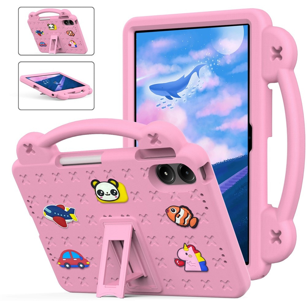 Husa tableta XGSM pentru Xiaomi Redmi Pad 2 Pro, modele vesele, roz, cu suport