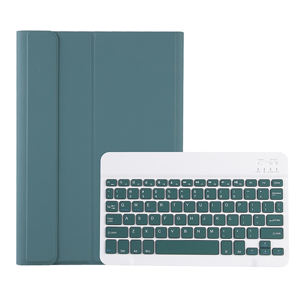Etui cu tastatura pentru Samsung Galaxy Tab A11+, 2 in 1, verde, cu suport pentru stylus