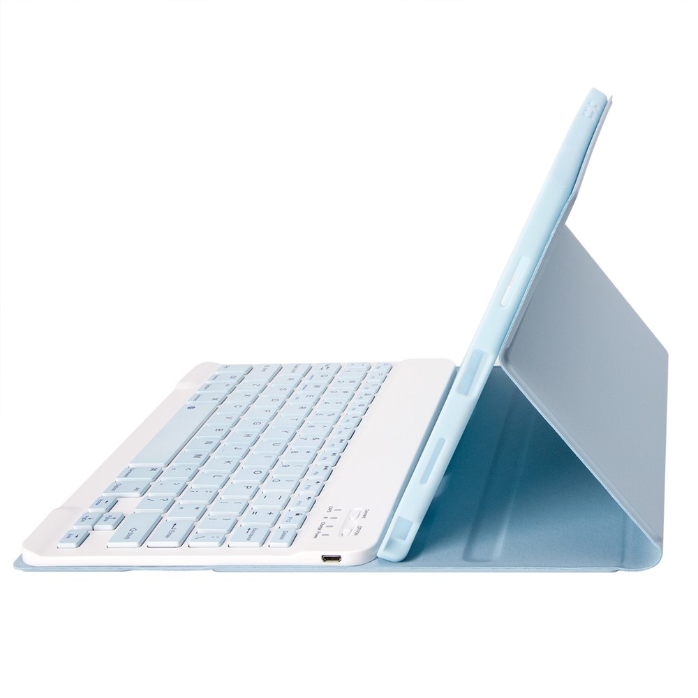 Etui cu tastatura pentru Samsung Galaxy Tab A11+, 2 in 1, albastru, slot pentru stylus, Bluetooth