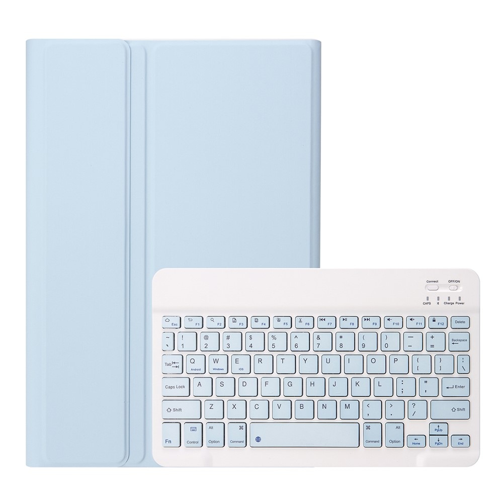 Etui cu tastatura pentru Samsung Galaxy Tab A11+, 2 in 1, albastru, slot pentru stylus, Bluetooth