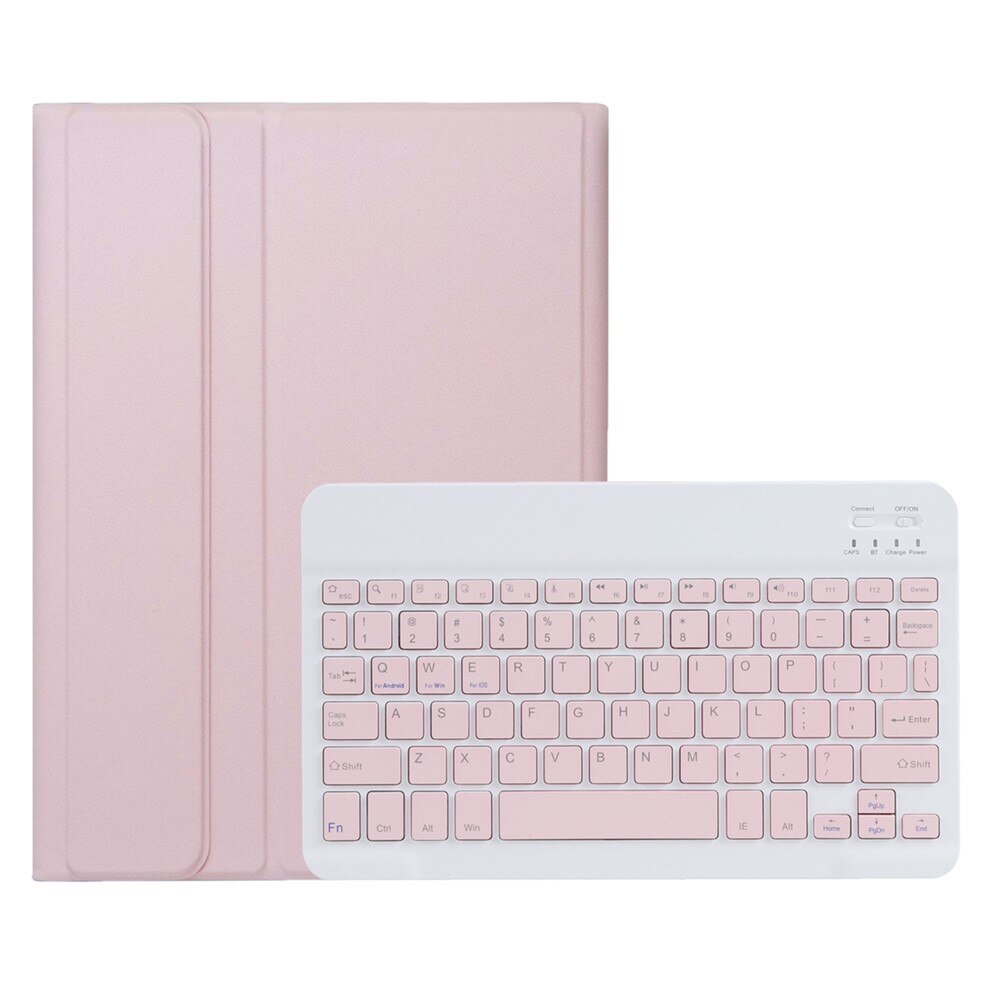 Etui cu tastatura pentru Samsung Galaxy Tab A11+, roz, 2 in 1, slot pentru stylus