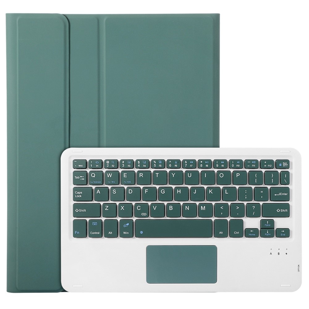Husa tableta cu tastatura Bluetooth si touchpad pentru Samsung Galaxy Tab A11+, verde, 2 in 1