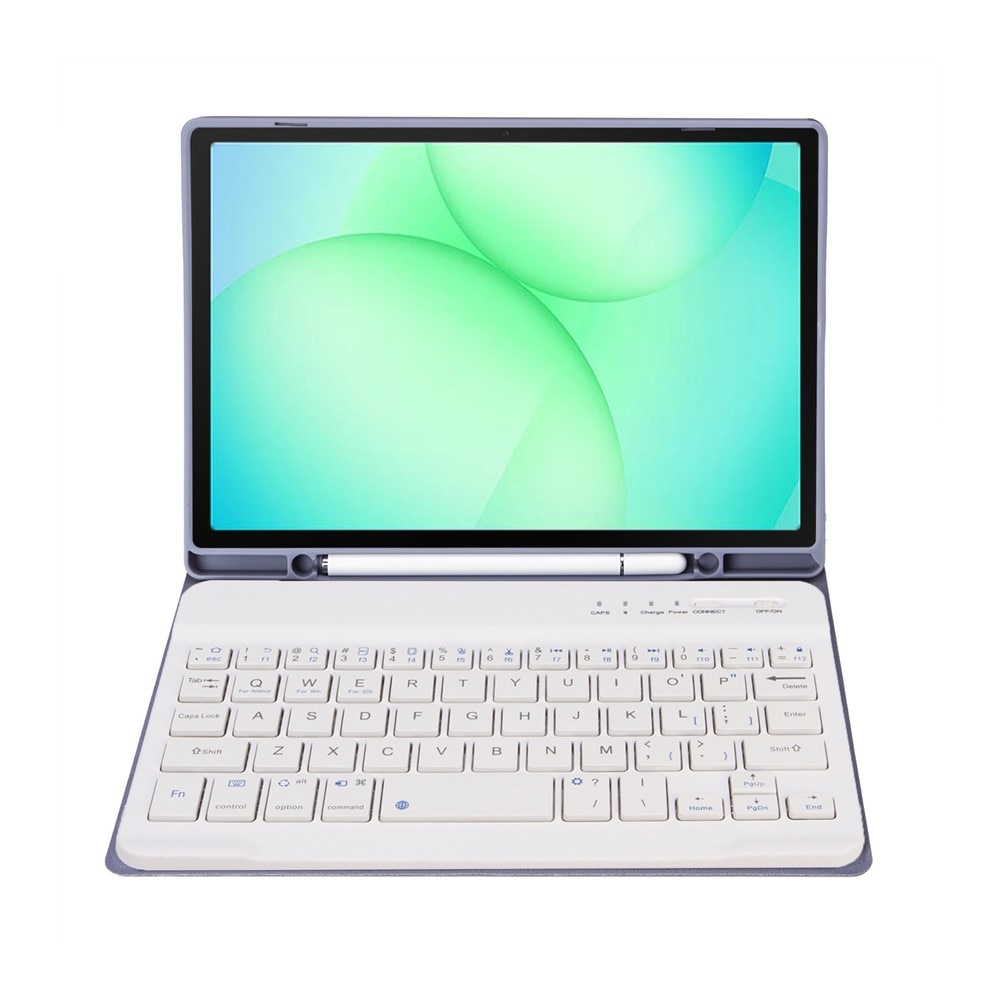 Husa tableta cu tastatura pentru Samsung Galaxy Tab A11, 2 in 1, violet, slot pentru stylus, Bluetooth
