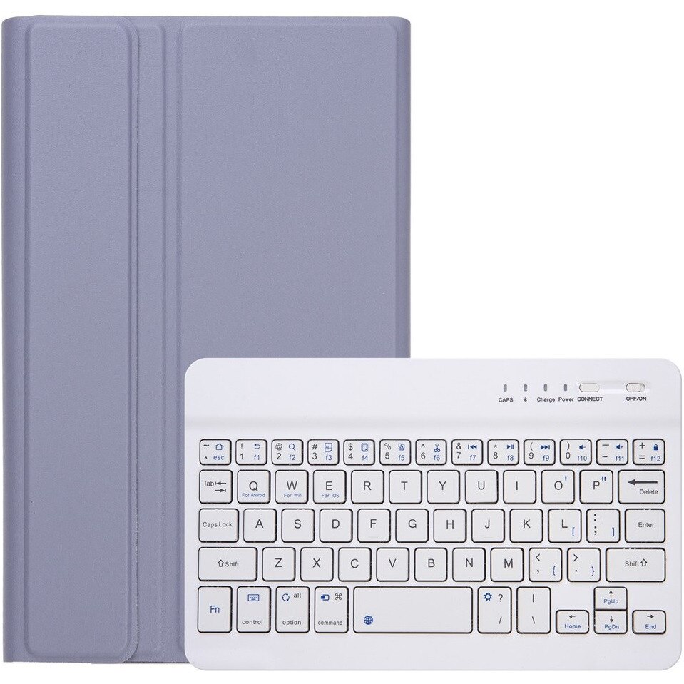 Husa tableta cu tastatura pentru Samsung Galaxy Tab A11, 2 in 1, violet, slot pentru stylus, Bluetooth