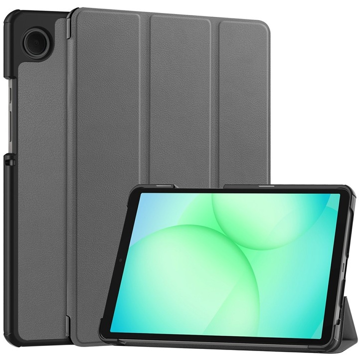 Husa tablete Smartcase pentru Samsung Galaxy Tab A11/A9, gri, functie suport, protectie 360