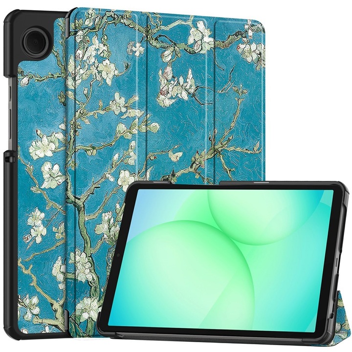 Husa tableta, XGSM, Smartcase, Apricot Blossom, protectie solida, suport pliabil, pentru Samsung Galaxy Tab A11/A9