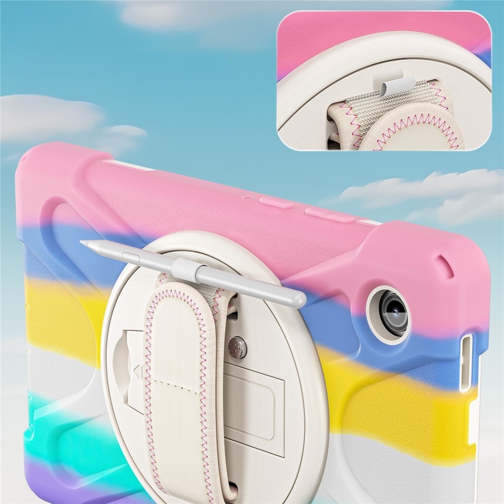 Husa tableta XGSM pentru Samsung Galaxy Tab A11, pachet cu suport 360 si curea, multicolor