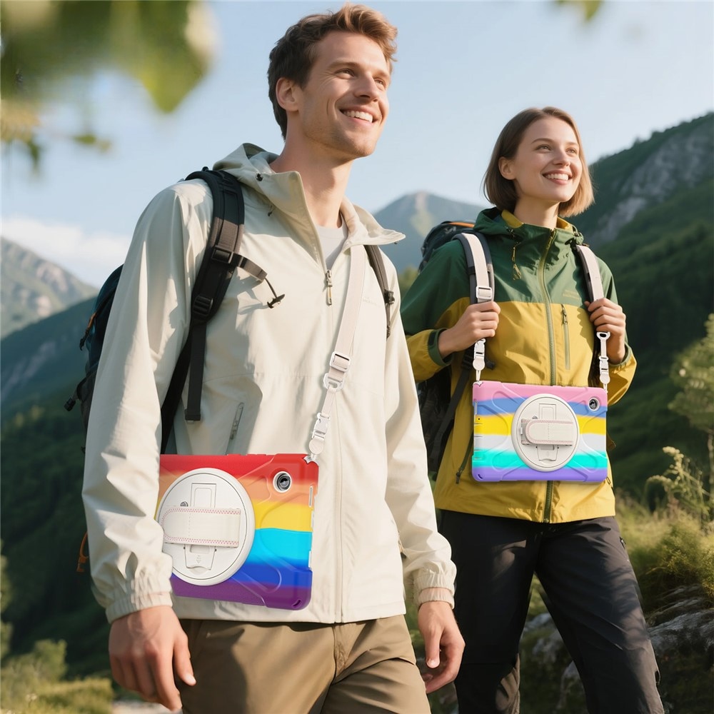 Husa tableta XGSM pentru Samsung Galaxy Tab A11, pachet cu suport 360 si curea, multicolor