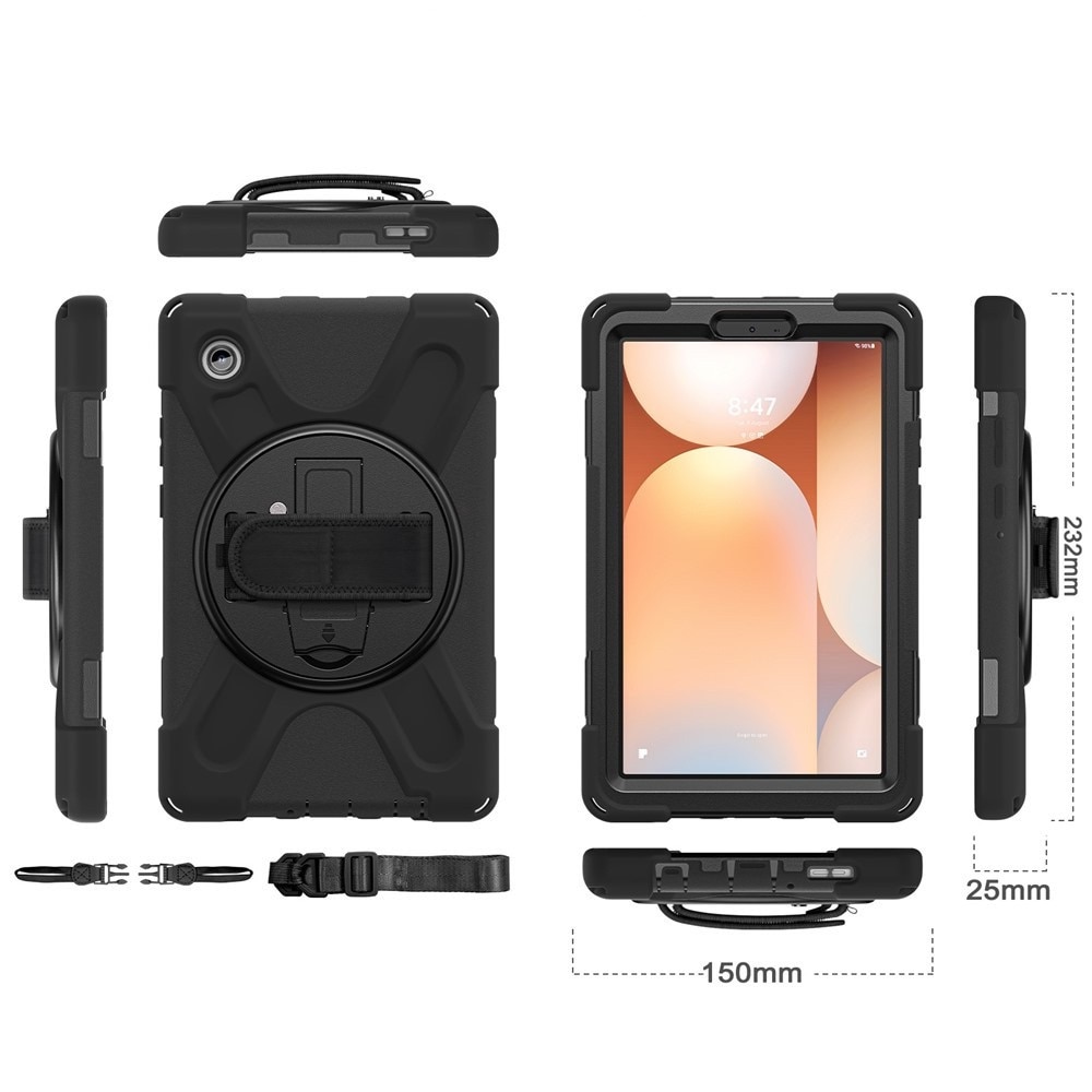 Husa tableta XGSM pentru Samsung Galaxy Tab A11, neagra, cu curea de umar