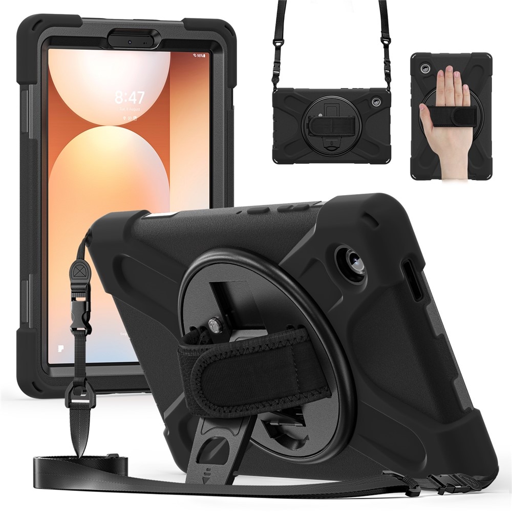 Husa tableta XGSM pentru Samsung Galaxy Tab A11, neagra, cu curea de umar