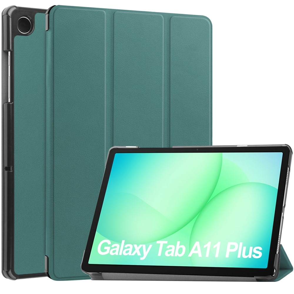 Etui Smartcase pentru Samsung Galaxy Tab A11+/A9+, verde, functie suport, protectie 360