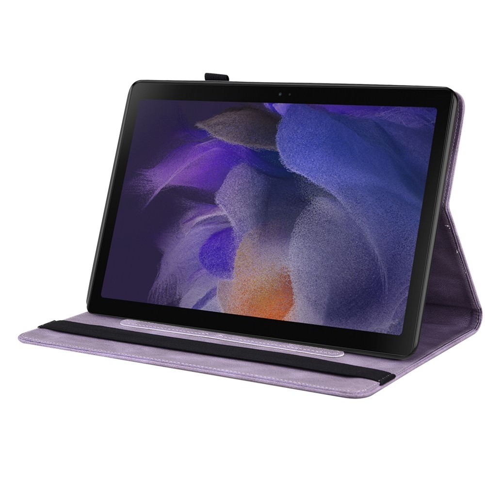 Etui pentru tableta, Butterfly, fiolet, pentru Samsung Galaxy Tab A11+, cu suport si compartimente pentru carduri