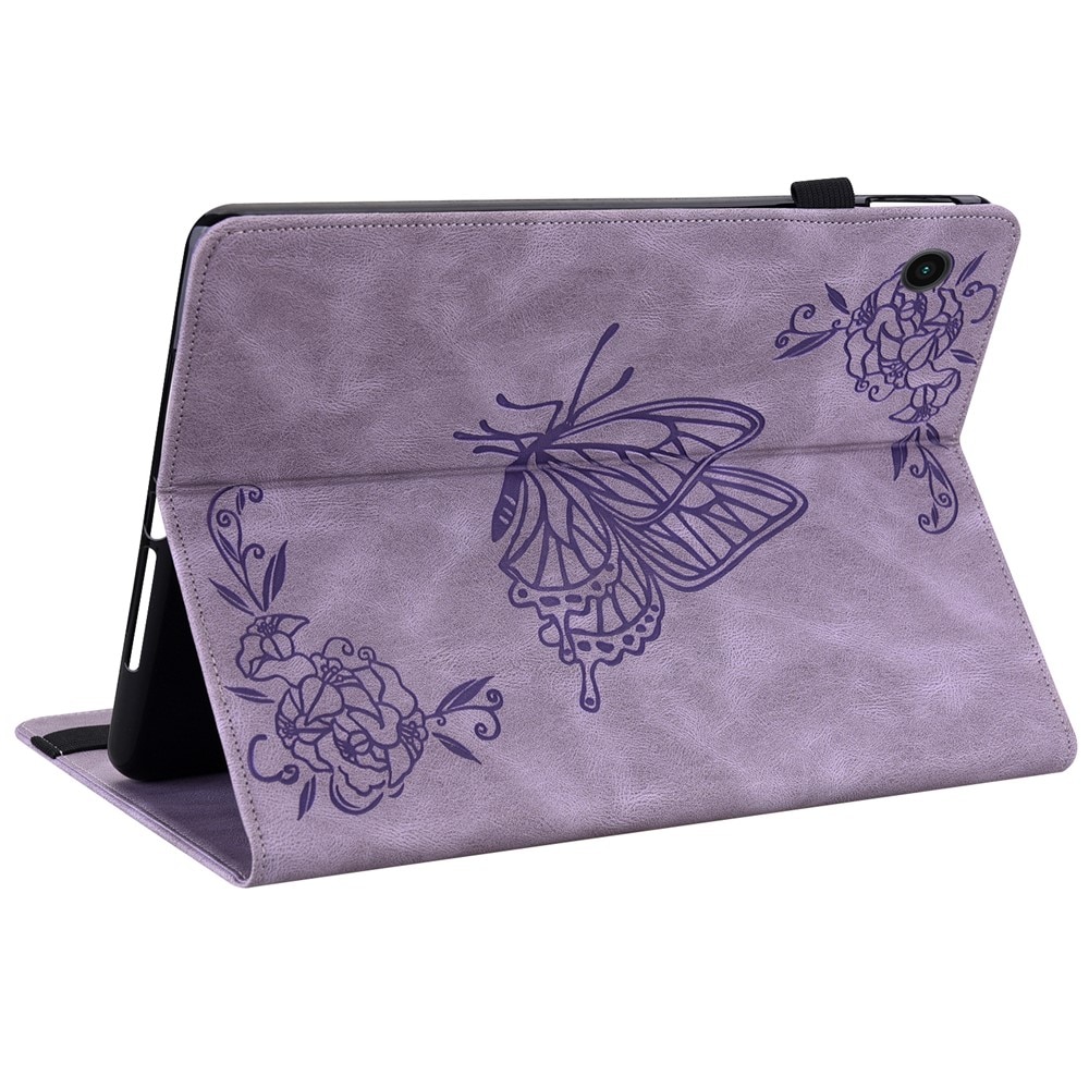 Etui pentru tableta, Butterfly, fiolet, pentru Samsung Galaxy Tab A11+, cu suport si compartimente pentru carduri
