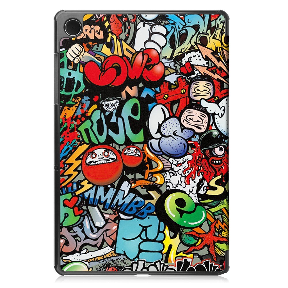 Husa tableta, XGSM, Smartcase, Graffiti, PC+PU, pentru Samsung Galaxy Tab A11+/A9+