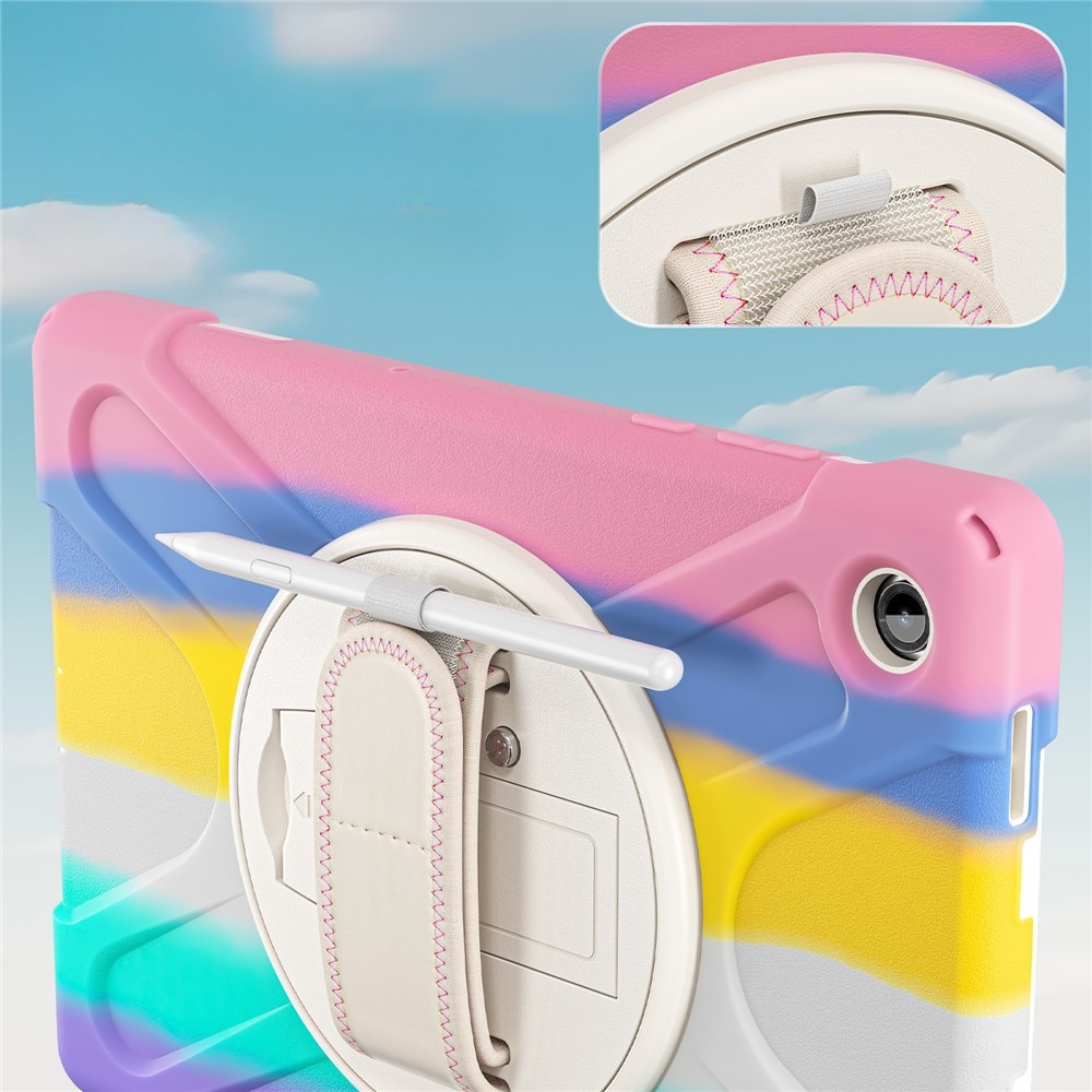 Husa tableta XGSM pentru Samsung Galaxy Tab A11+, set cu suport rotativ 360 si curea de umar, multicolor
