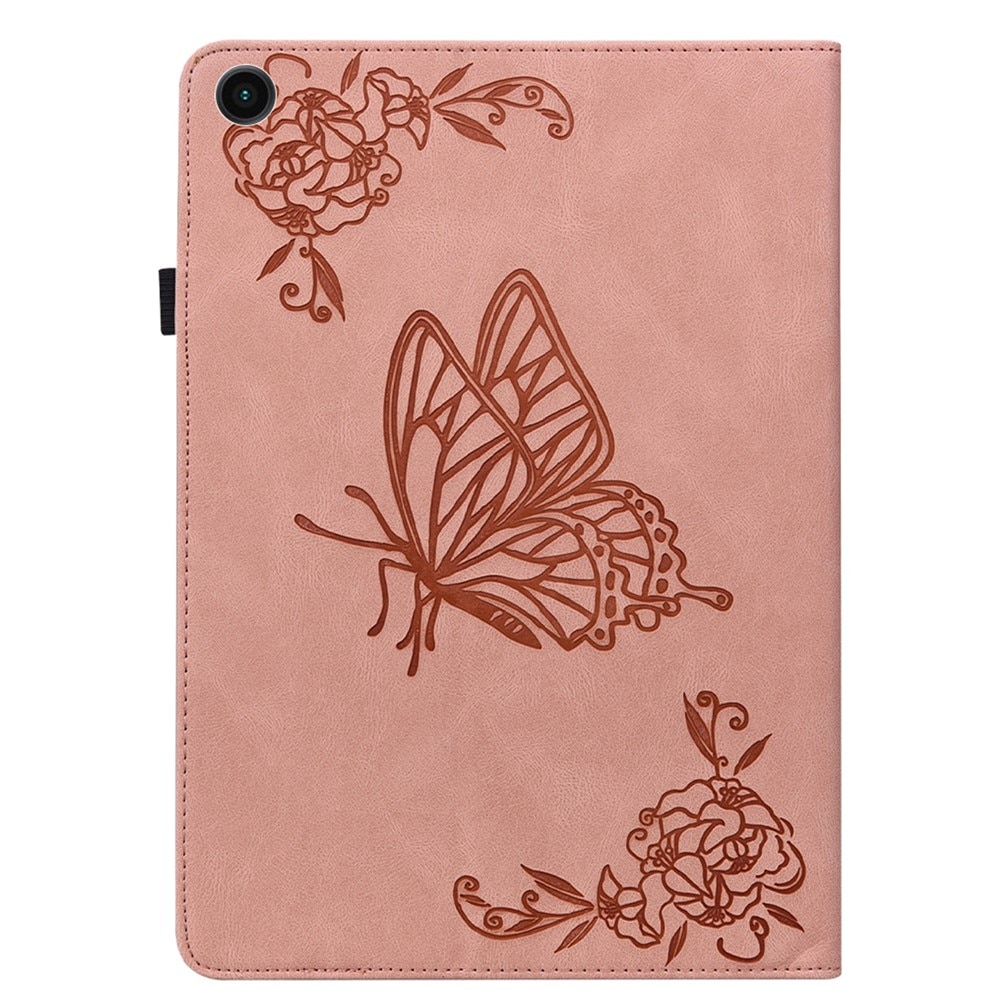 Etui pentru tableta, Butterfly, roz, pentru Samsung Galaxy Tab A11+, cu suport si compartimente pentru carduri