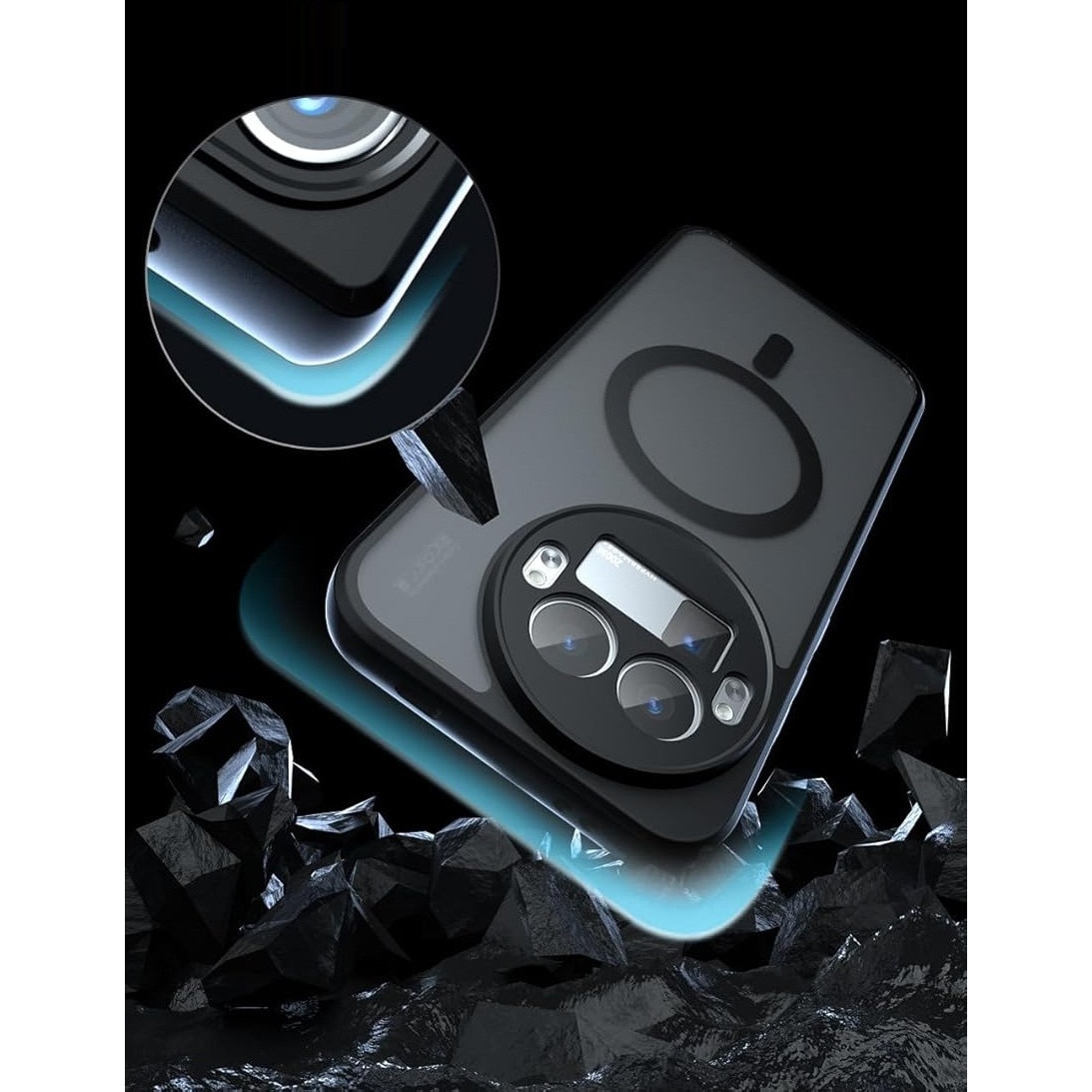 Husa telefon Realme GT 8 Pro, ERBORD Matt Case, hibrida, protectie sporita, neagra