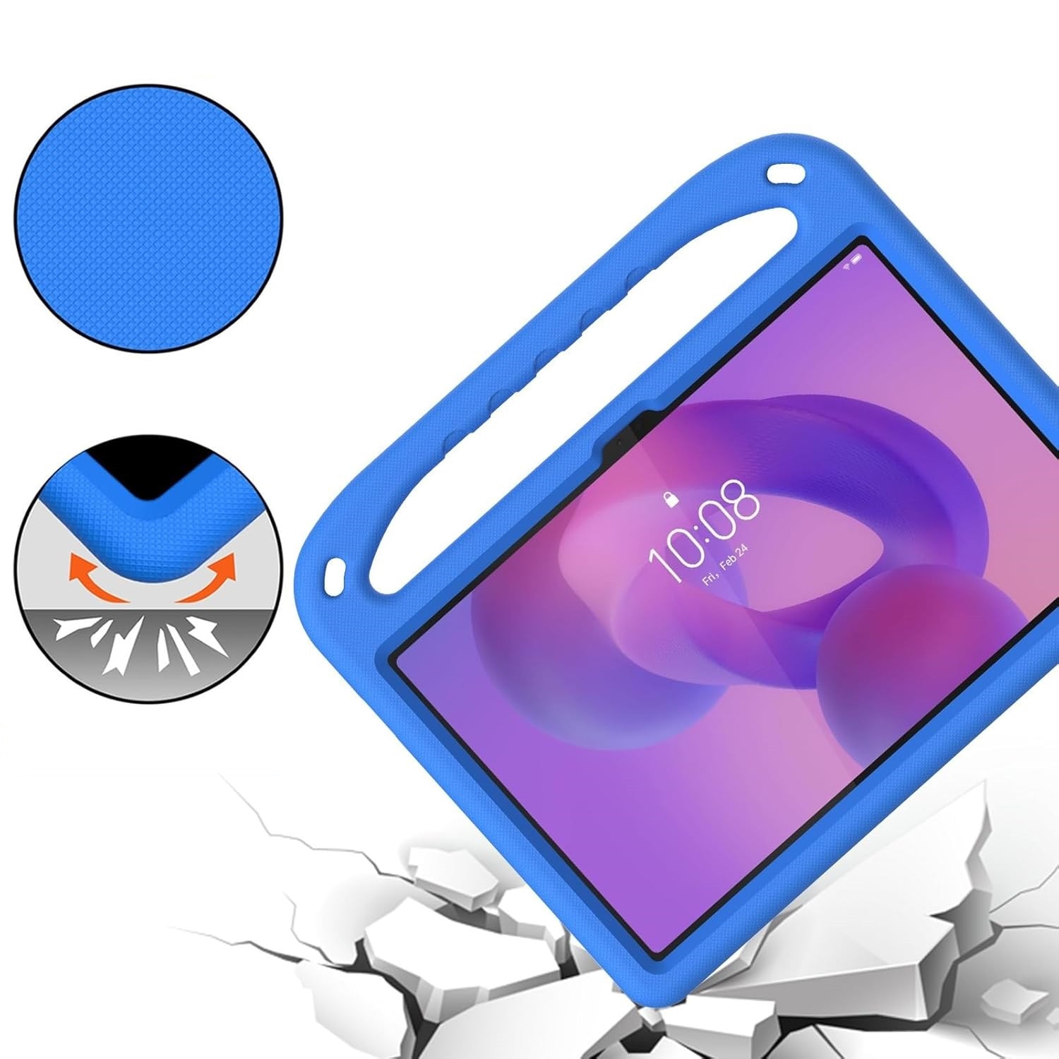 Husa pentru tableta, XGSM, Lenovo Idea Tab 11", albastra, cu suport, protectie extrema, usor de utilizat