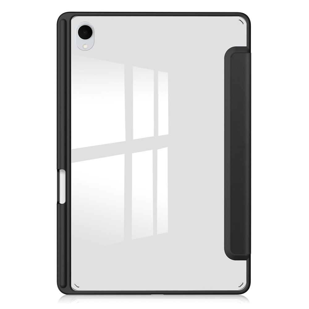 Husa tableta, XGSM, pentru Samsung Galaxy Tab S11, tri-fold, cu suport pentru stylus, neagra