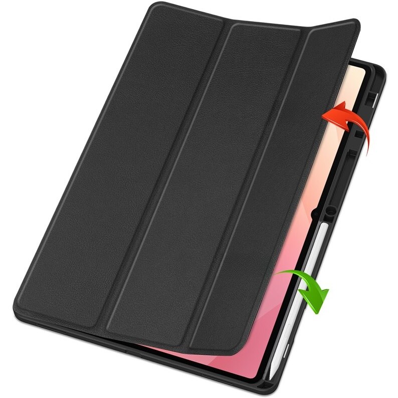 Husa tablete ERBORD pentru Samsung Galaxy Tab S11 Ultra, tri-fold, cu suport pentru stylus, neagra