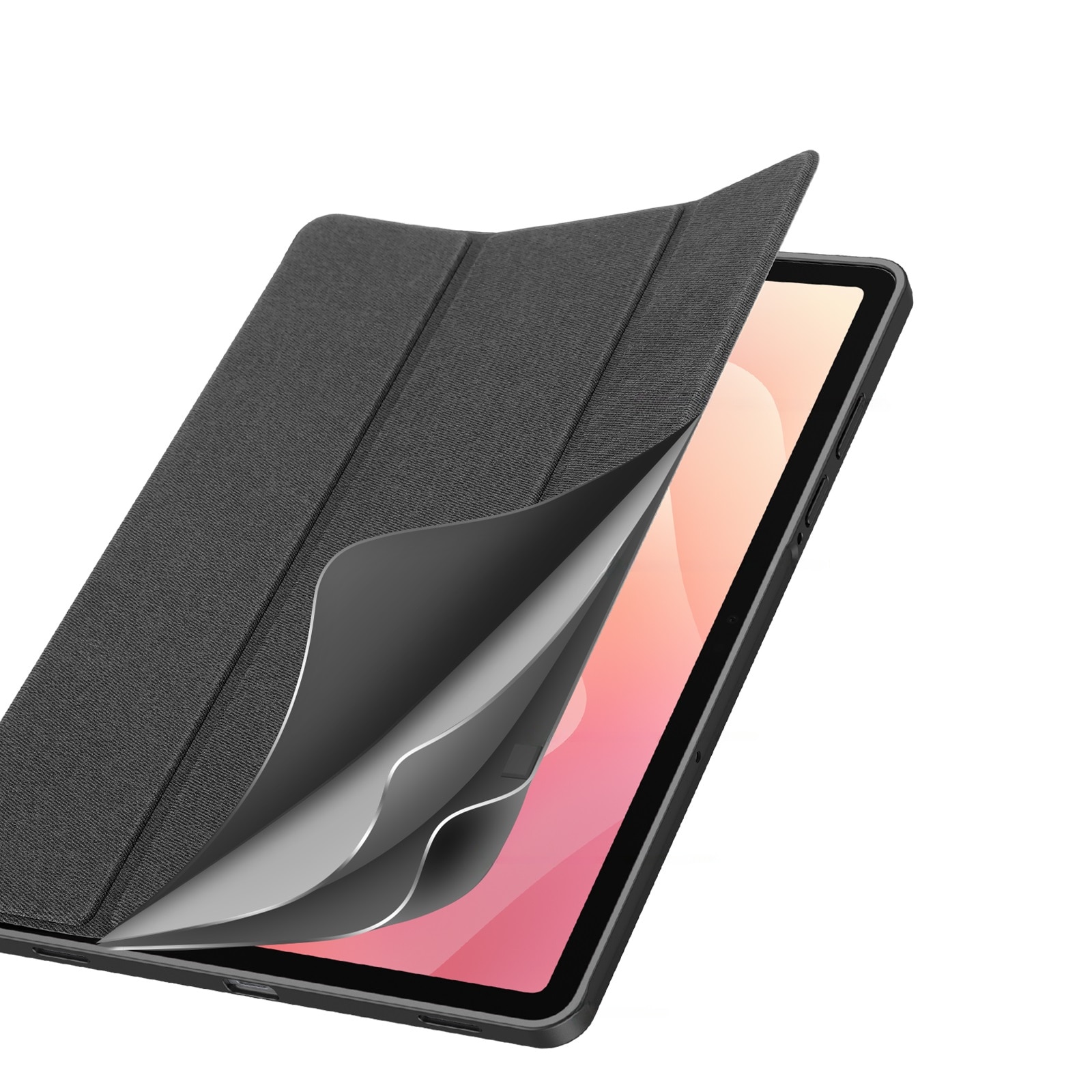 Husa tableta Dux Ducis Domo Series, neagra, pentru Samsung Galaxy Tab S11, cu suport si functie auto wake/sleep
