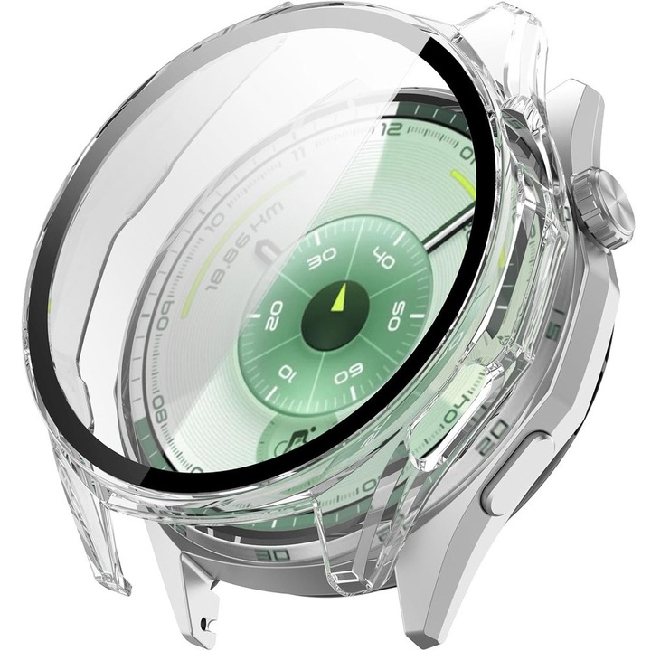 Etui 2w1 + Sticla Temperata pentru Huawei Watch GT 6 46mm, Transparent
