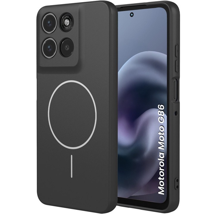 Etui pentru telefon, XGSM, pentru Motorola Moto G86 5G, TPU, mat, negru