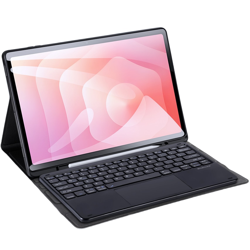 Etui cu tastatura Bluetooth pentru Samsung Galaxy Tab S11, Dux Ducis TK Series, negru, protectie 360, design subtire