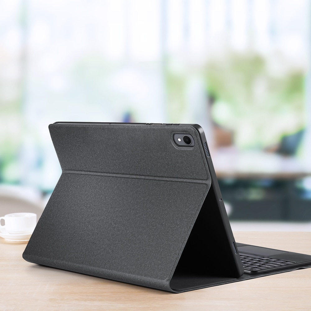 Etui cu tastatura Bluetooth pentru Samsung Galaxy Tab S11, Dux Ducis TK Series, negru, protectie 360, design subtire